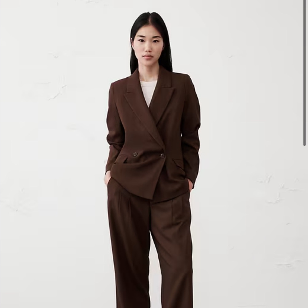 Ann Taylor Dark Brown Women's Blazer Suit